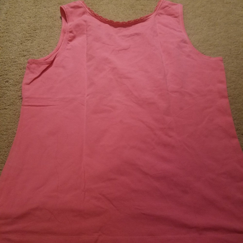 Talbots Pink Tank Top Medium Petite - Picture 3 of 4